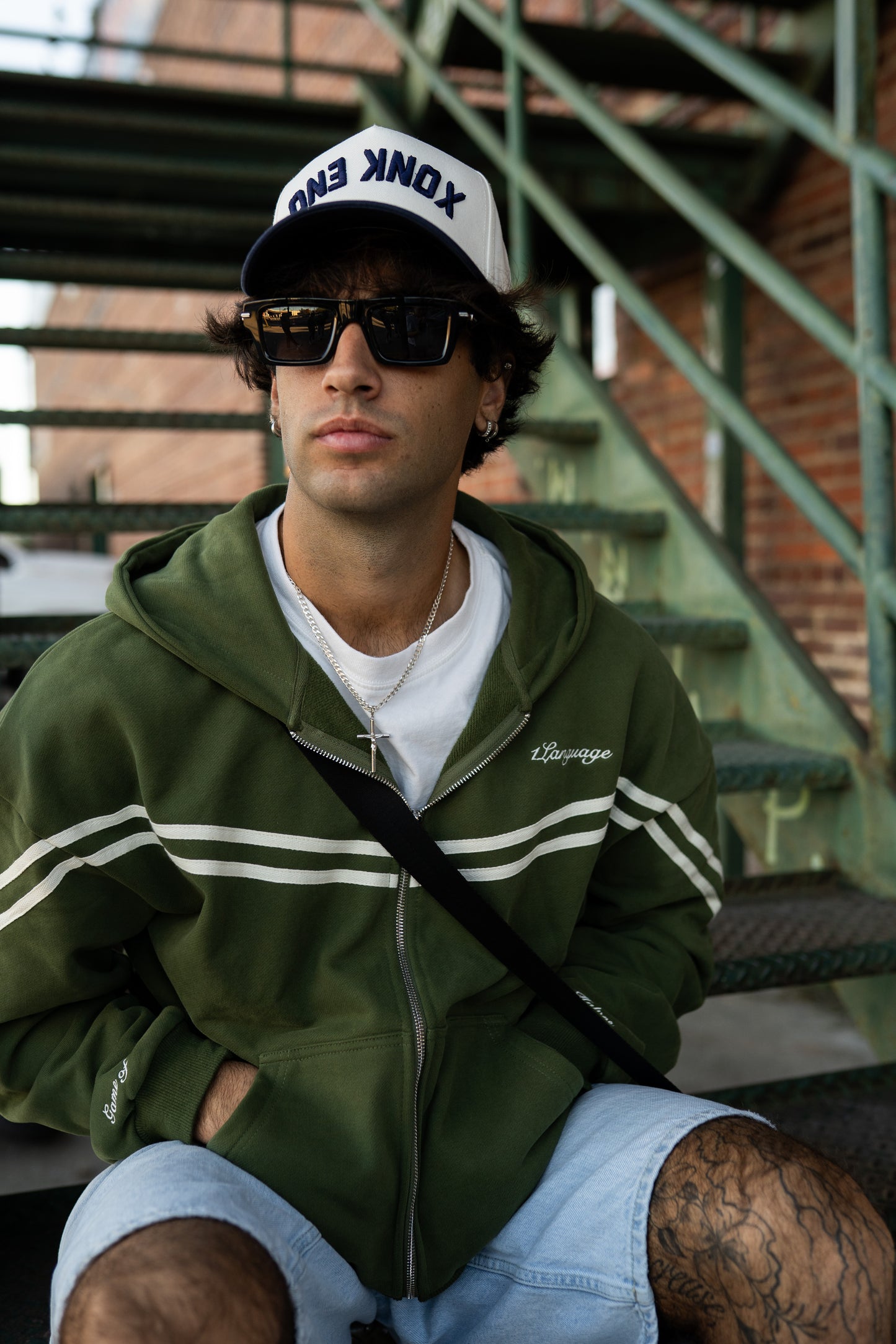Olive Green Custom Zipped Jacket