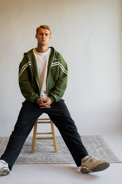 Olive Green Custom Zipped Jacket
