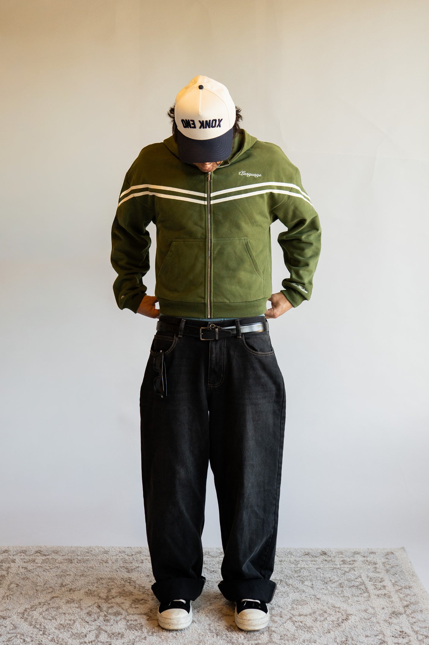 Olive Green Custom Zipped Jacket