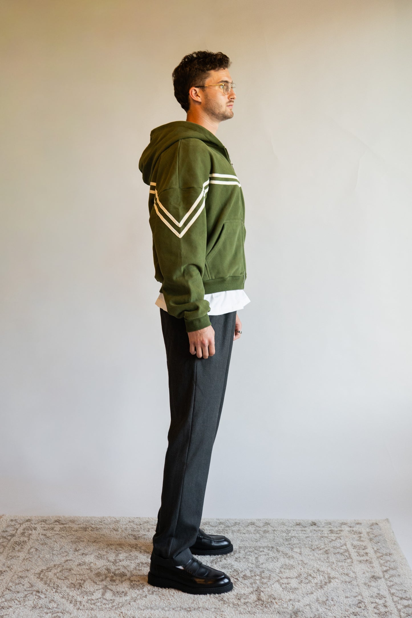 Olive Green Custom Zipped Jacket