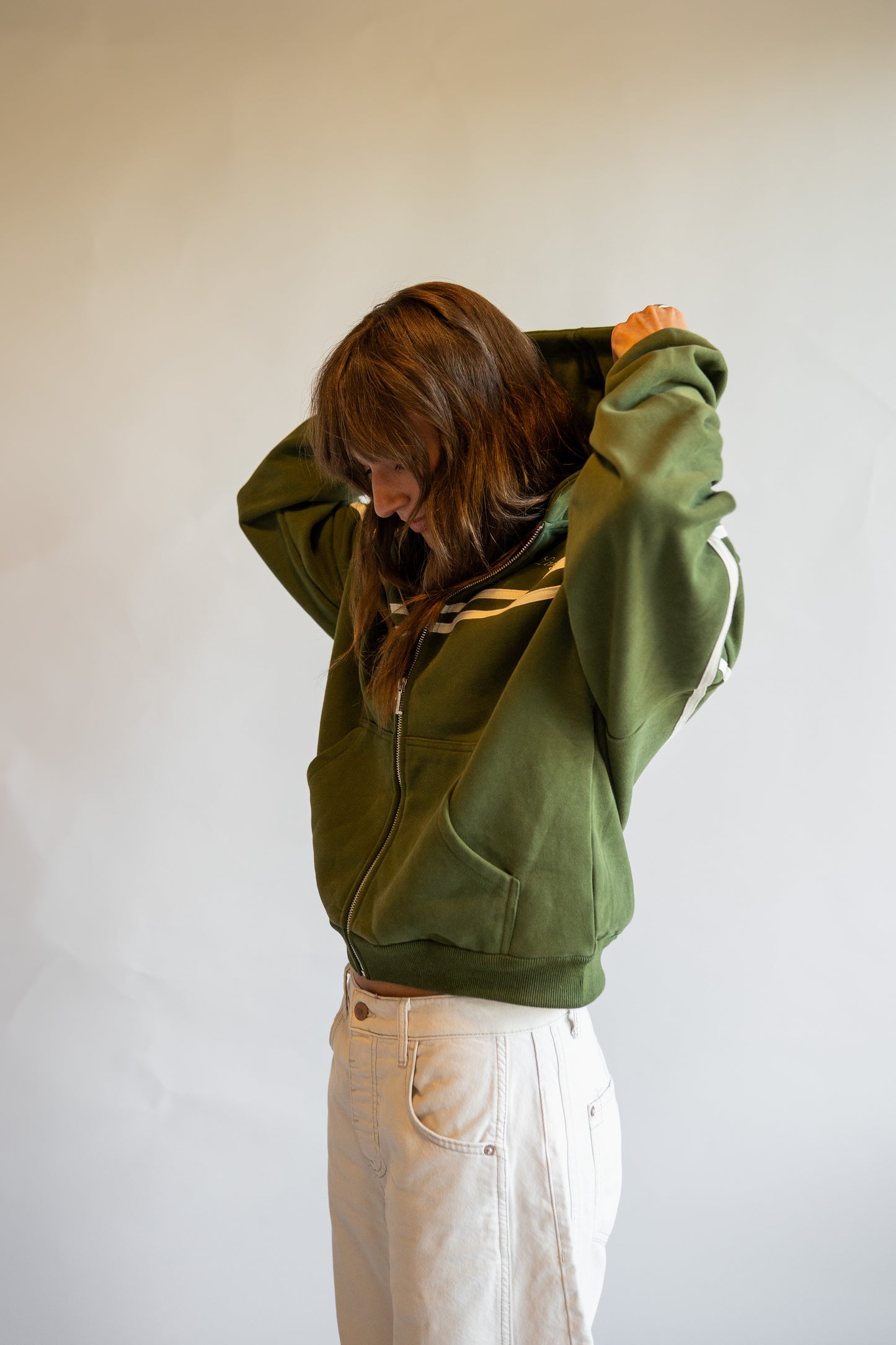 Olive Green Custom Zipped Jacket