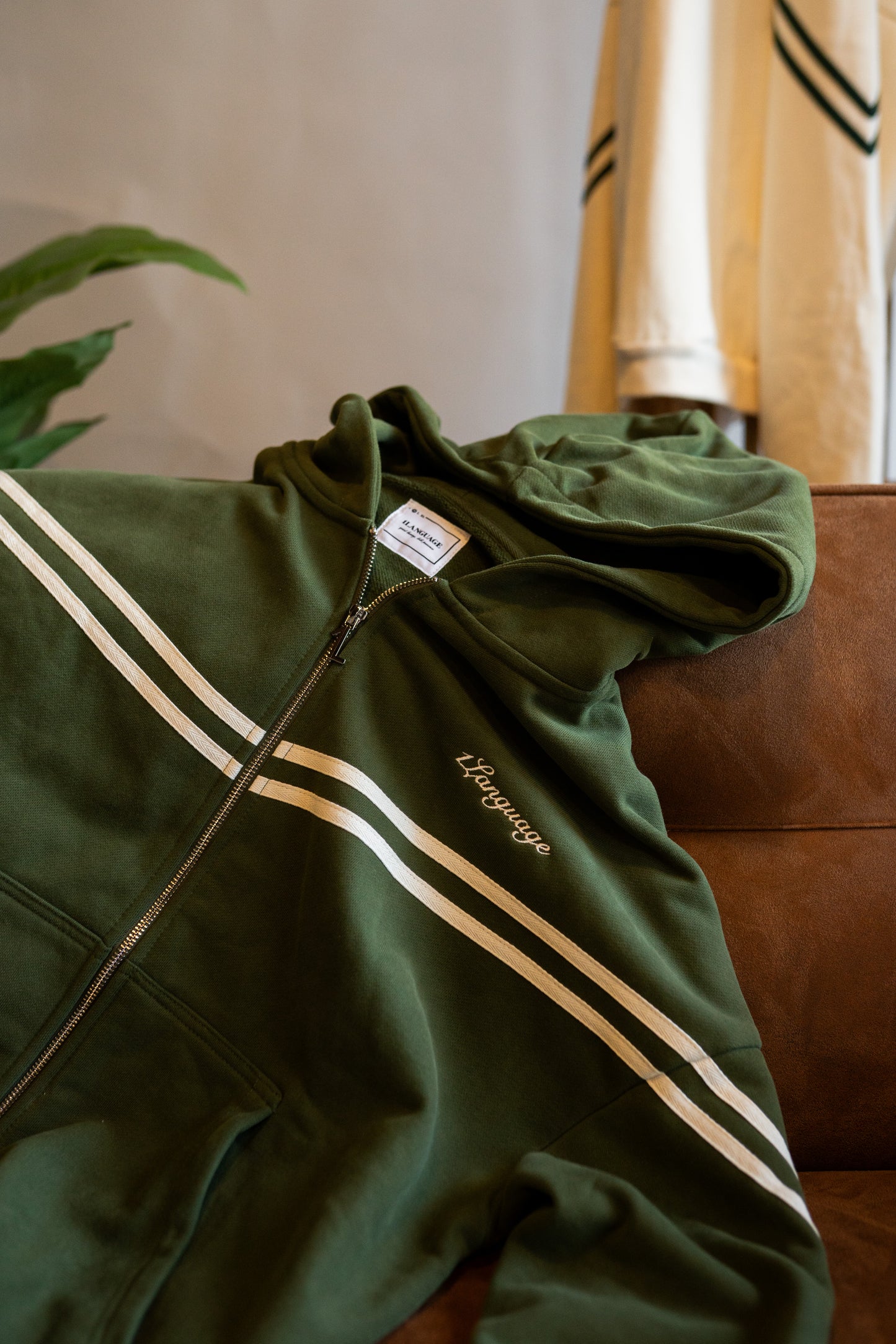 Olive Green Custom Zipped Jacket